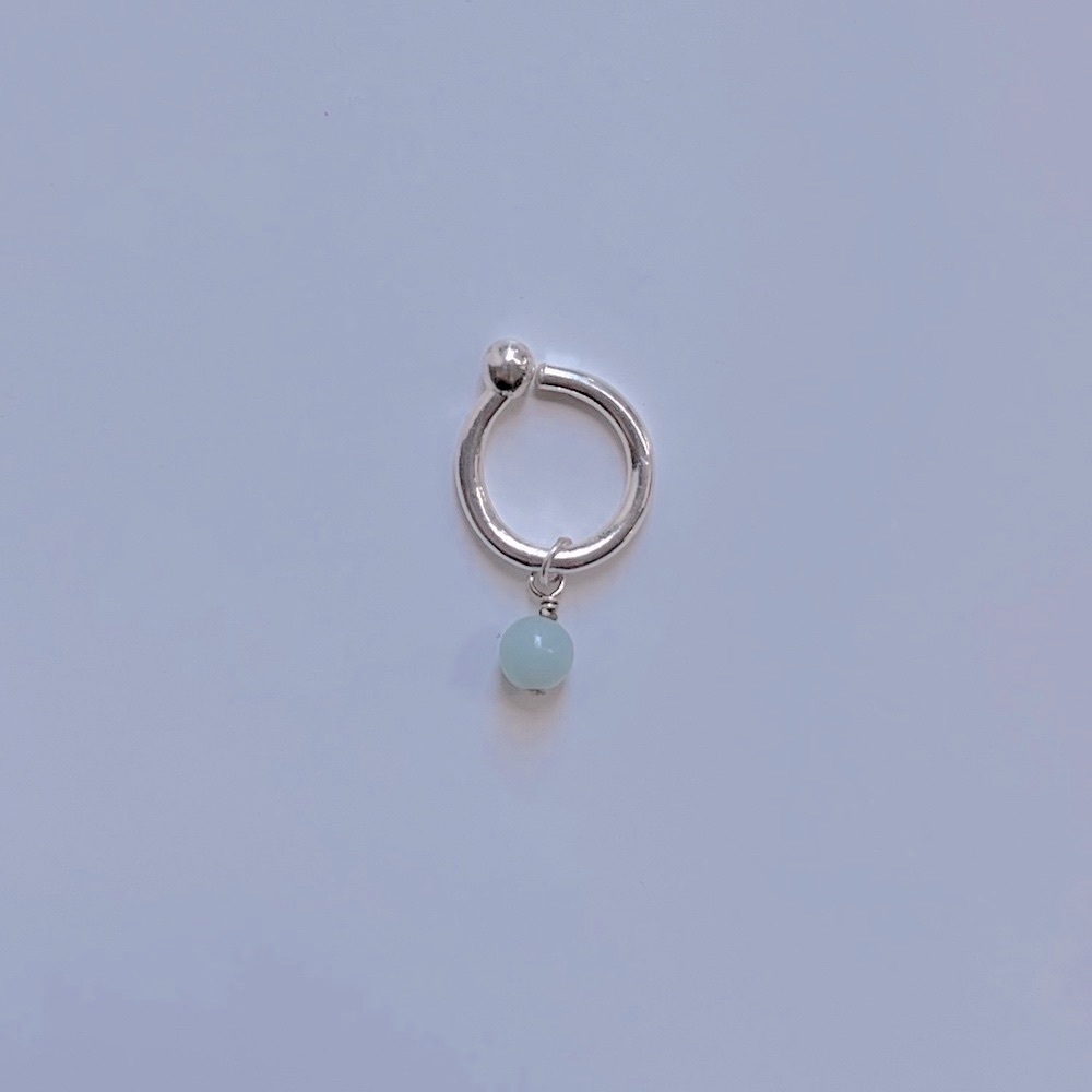 STERLING SILVER BELLY RING - Picture 2 of 3